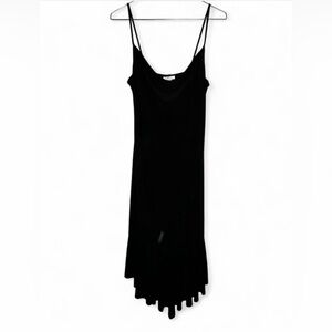 Black Cowl Neck Midi Dress